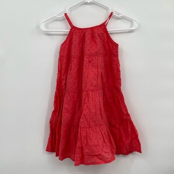 Old Navy 5T Red Midi Sun Dress Sleeveless Ruffles Lined - Picture 1 of 7
